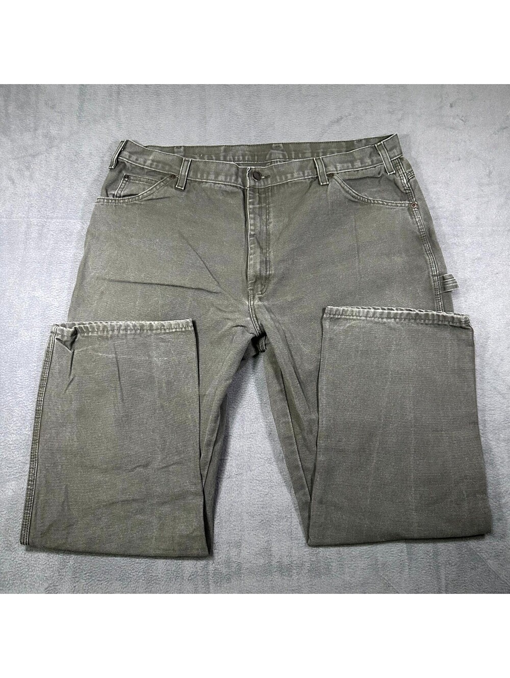 Dickies Carpenter Pants Mens 40x30 Olive Green Relaxed Fit Straight Leg Workwear